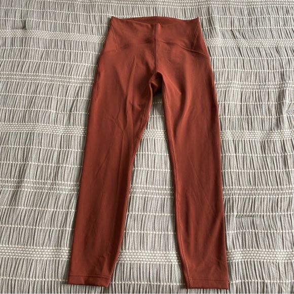 Lululemon Instill High Rise Tights Leggings Date Brown Sz 6 Yoga Workout 25 inch - Picture 5 of 15